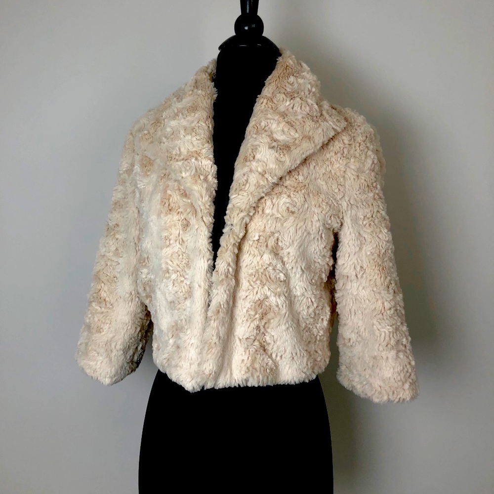 Cropped Faux Fur Jacket